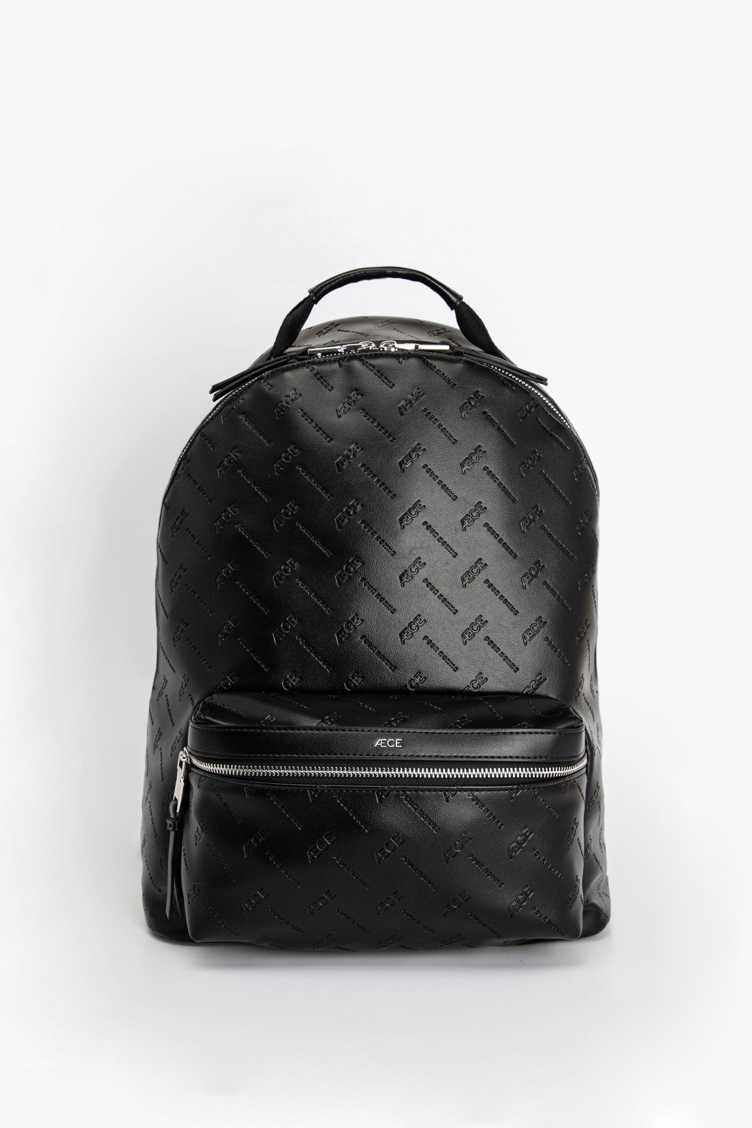 AECE Black Leather Backpack